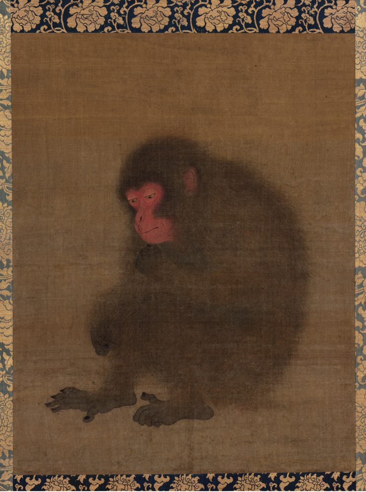 南宋 毛松 猿图84x62东京国立博物馆
